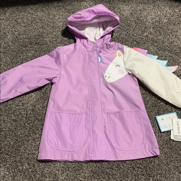 carters unicorn rain jacket